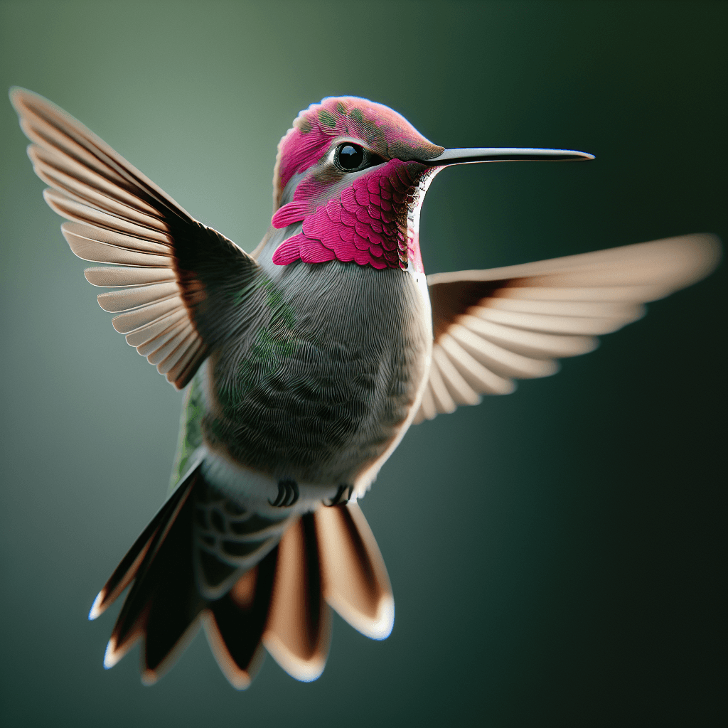 Anna's Hummingbird showing distinctive features