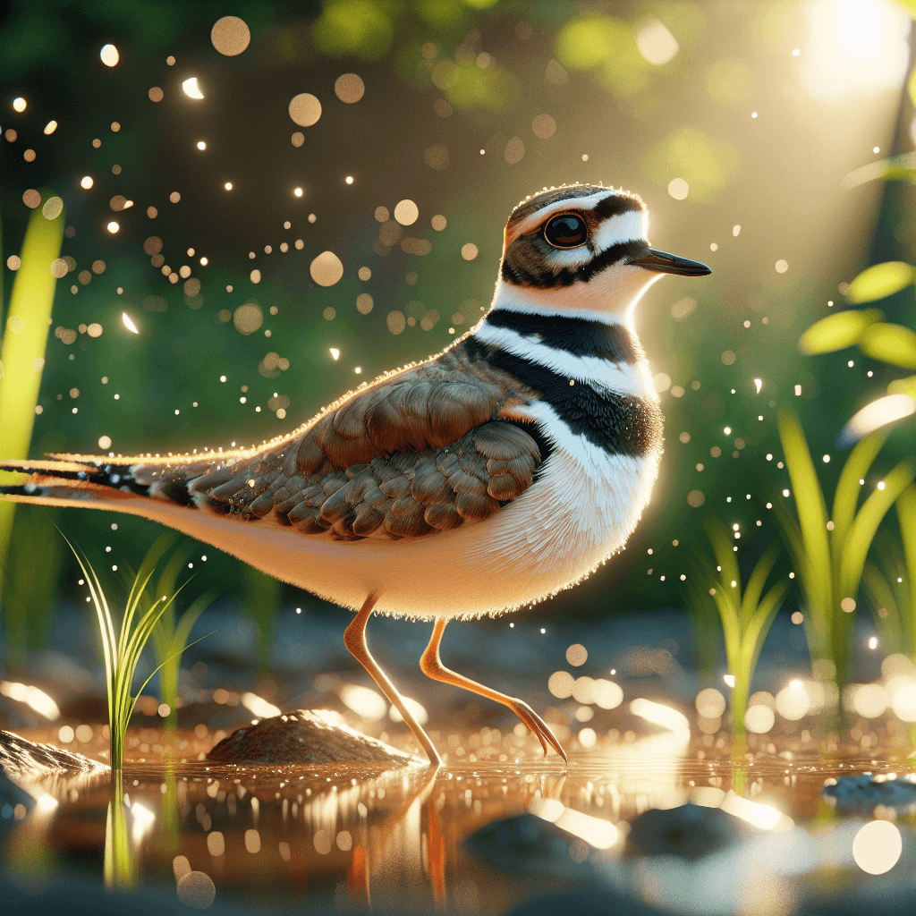 Killdeer showing distinctive features