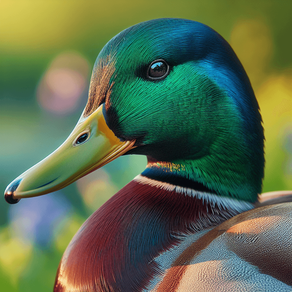 Mallard showing distinctive features