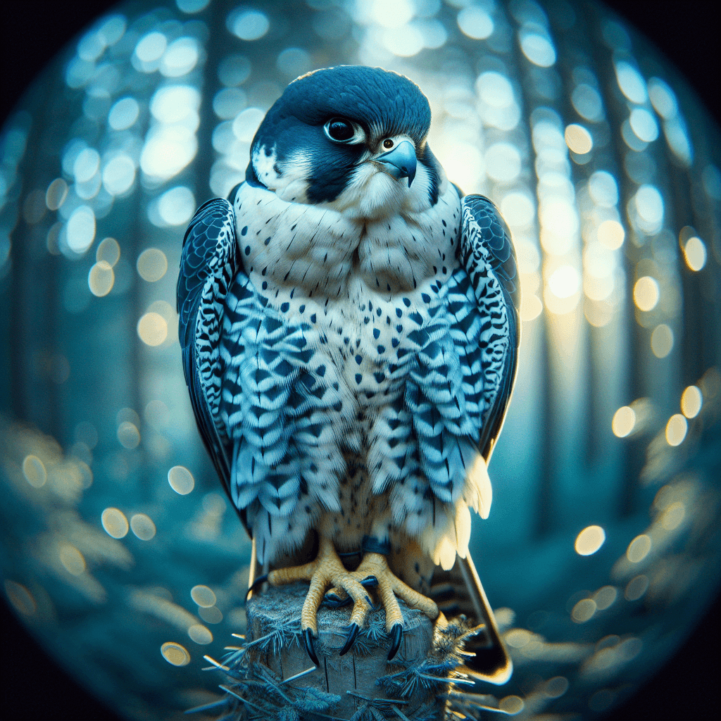 Peregrine Falcon showing distinctive features