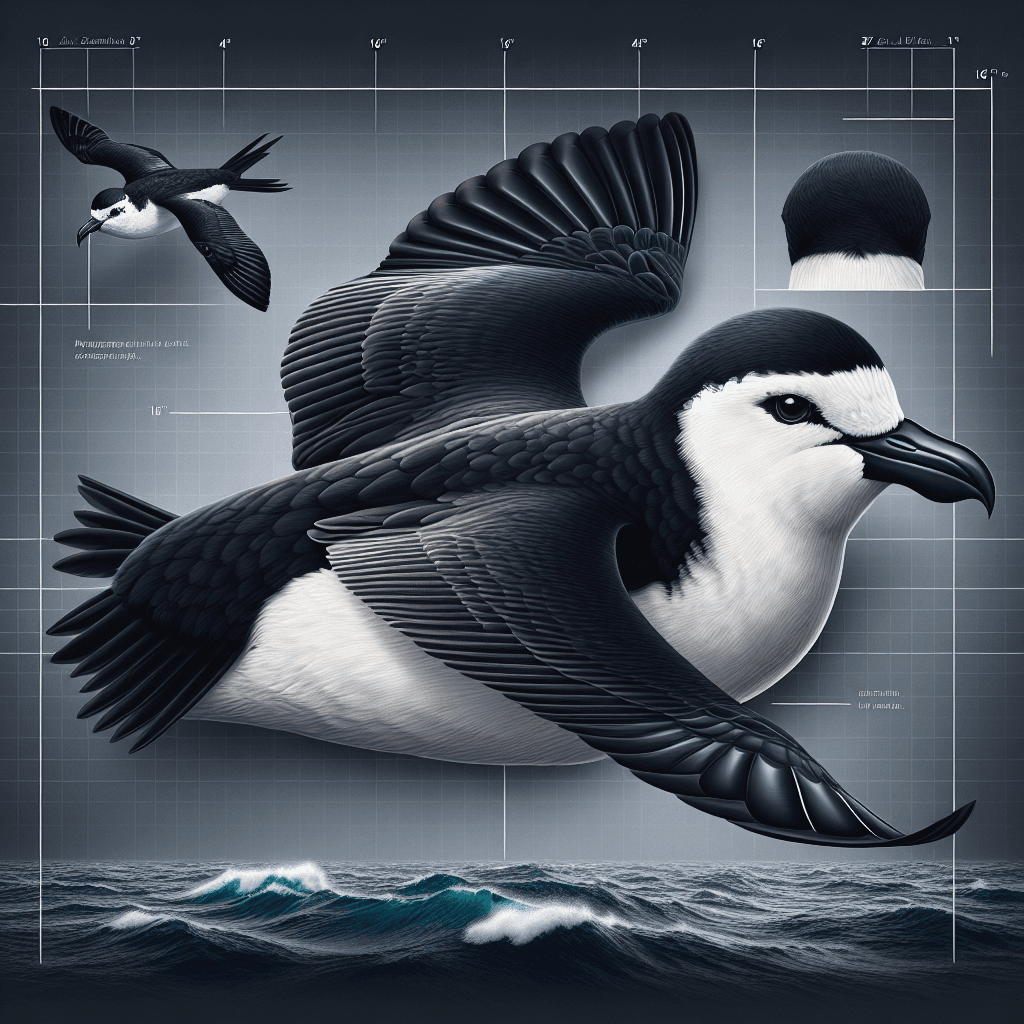 A Black-capped Petrel in flight showing its distinctive black cap covering the top and sides of its head, contrasting white forehead and underparts, dark grayish-brown back and wings, and the characteristic stiff-winged soaring posture typical of gadfly petrels over blue ocean waters